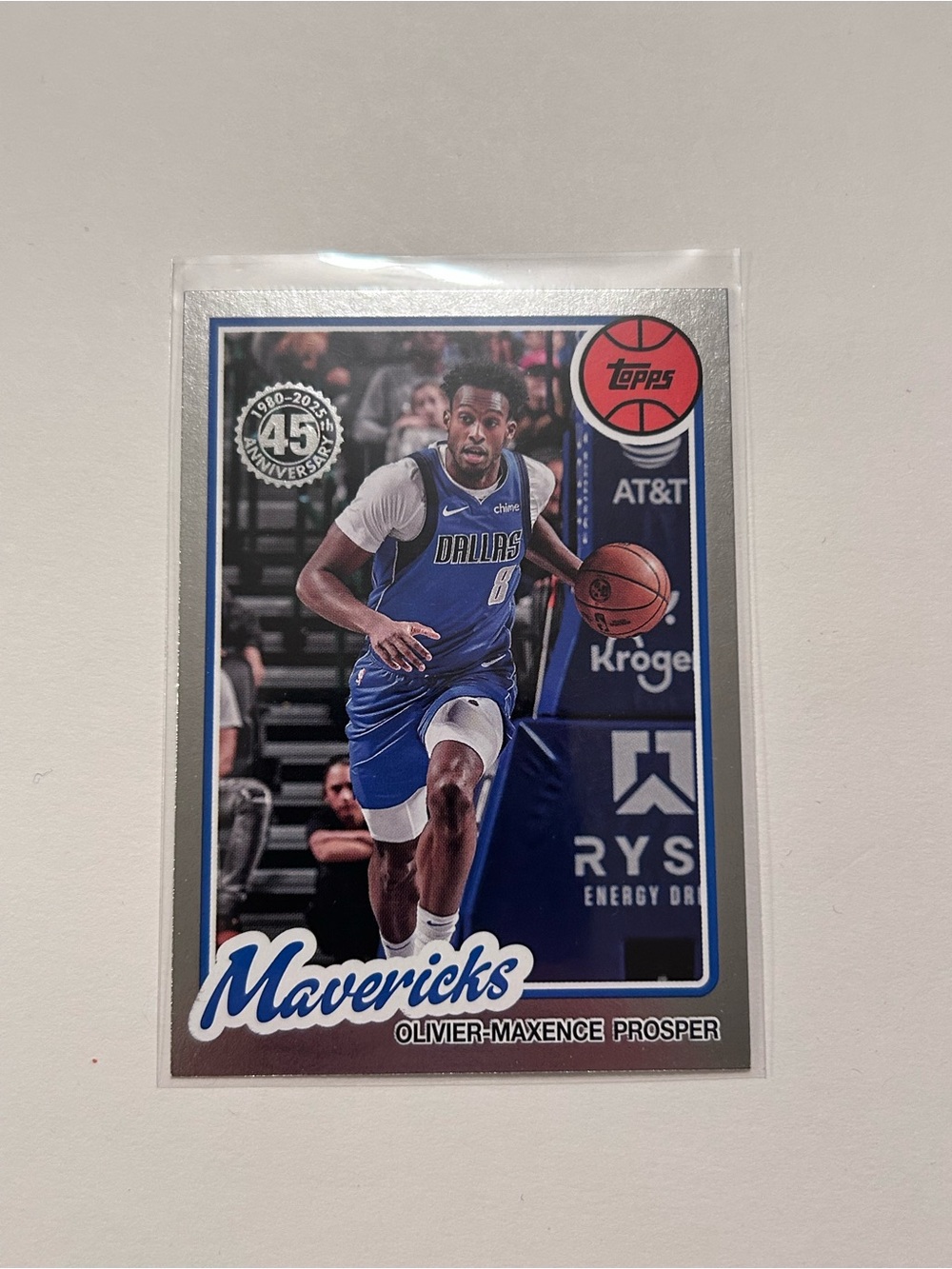 Topps Mavericks Oliver-Maxence Prosper Basketball Card - Blue